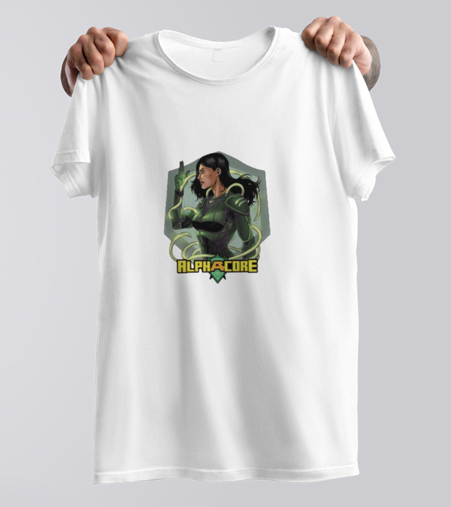 Kara Lynne Ingrid Valdez Alphacore Hero With Energy Tendrils T-Shirt