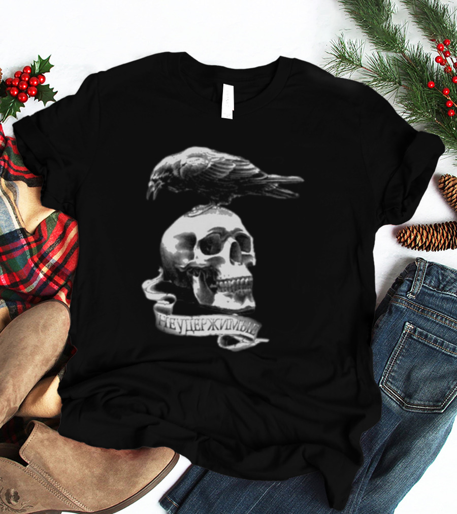Sylvester Stallone Skull And Crow Bird The Expendables Неудержимый T-Shirt