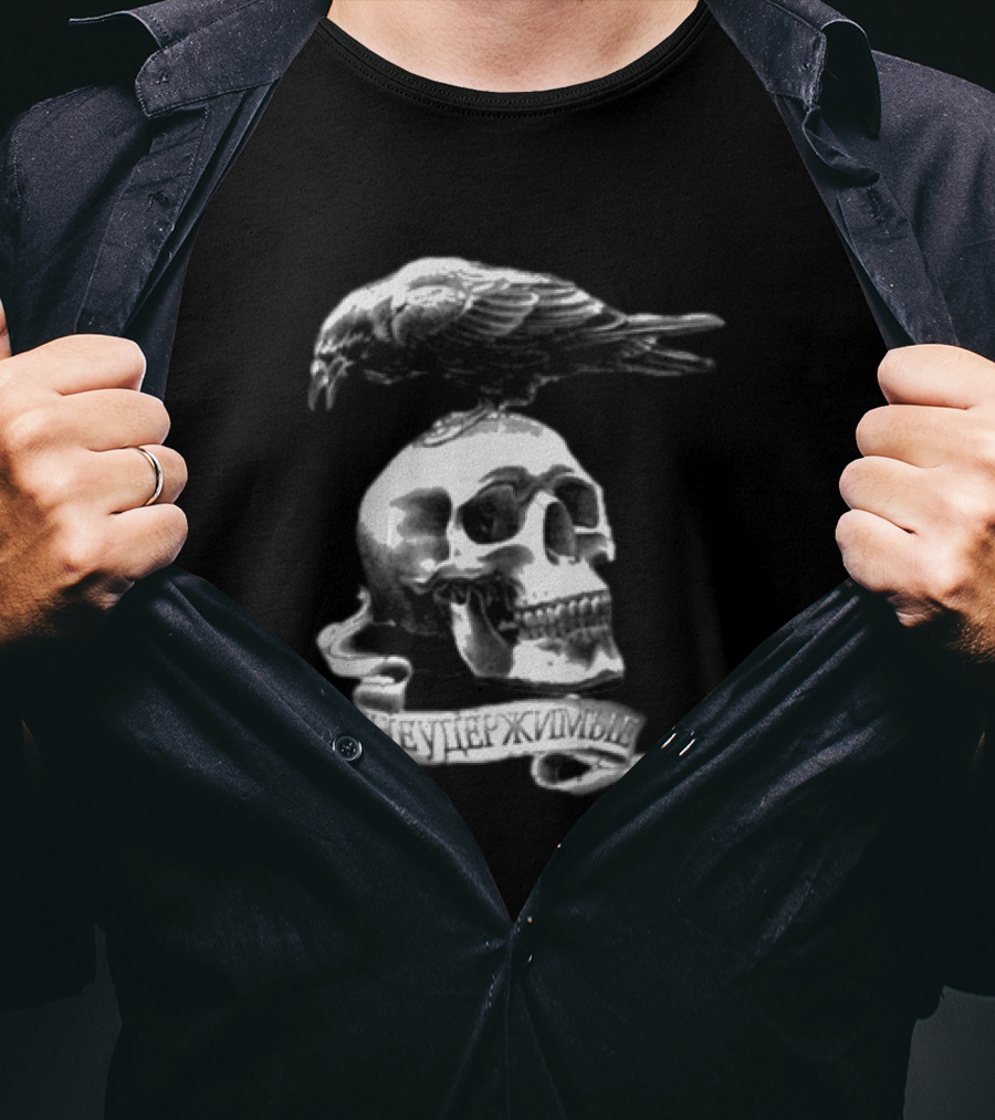 Sylvester Stallone Skull And Crow Bird The Expendables Неудержимый T-Shirt