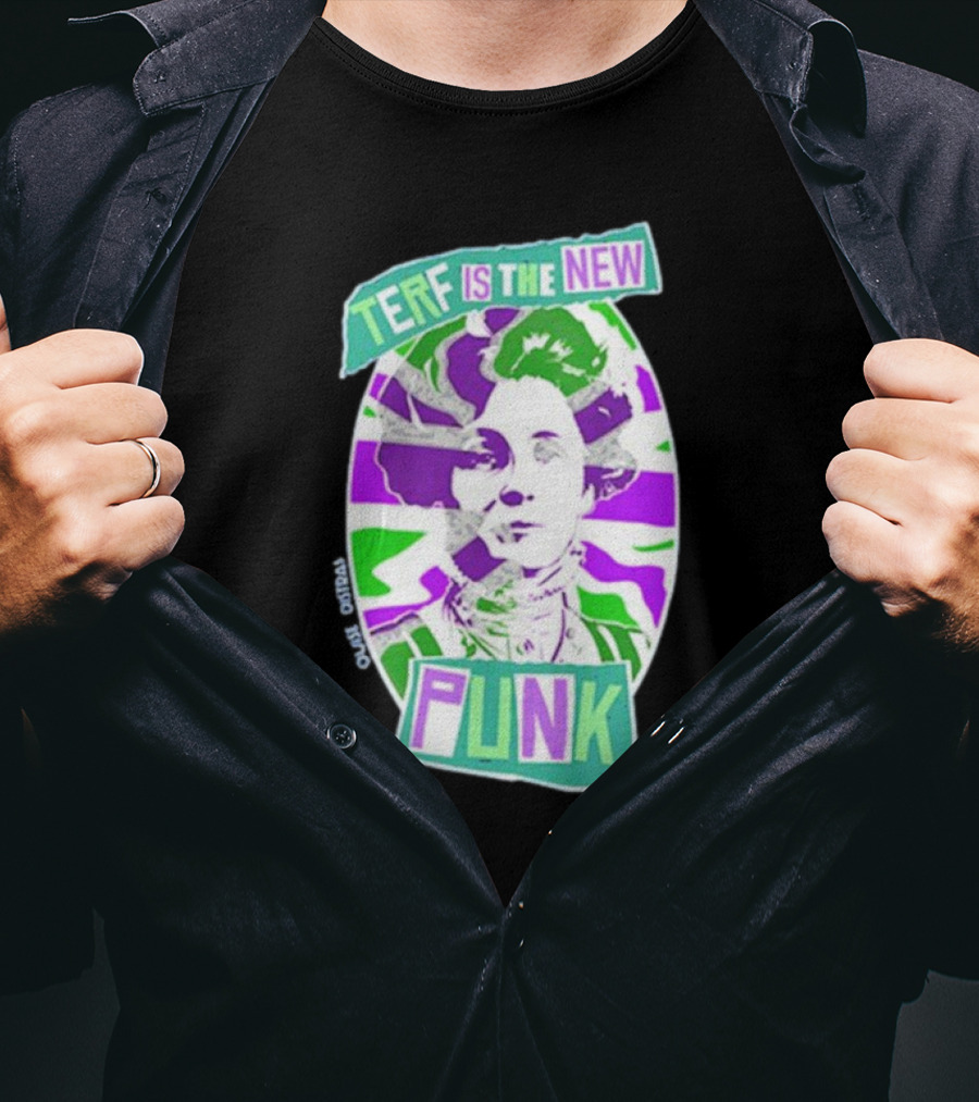 TERF Is The New Punk Emmeline Image Oval Equid Thing T-Shirt