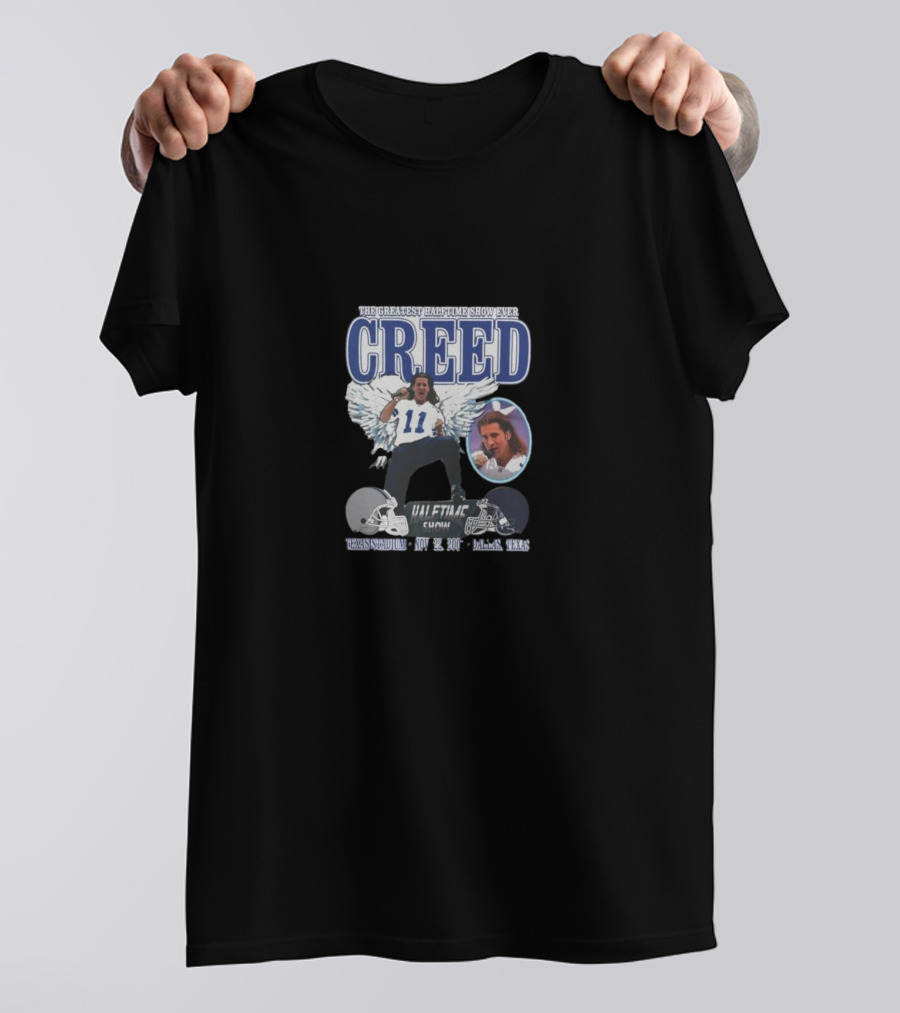 The Greatest Halftime Show Ever Creed Cowboy Thanksgiving Day 2001 Dallas Texas T-Shirt