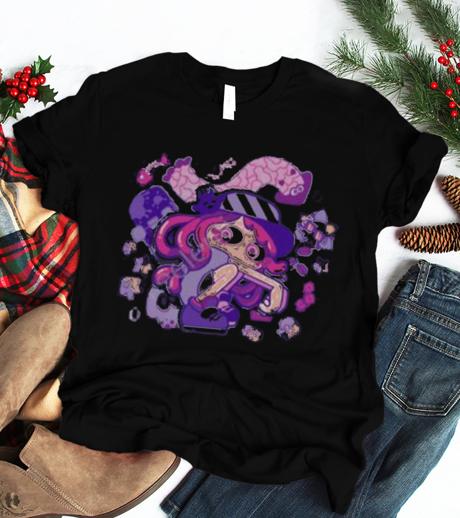 Theyetee Hotlantis Inkling Squid Girl Purple Splatoon T-Shirt