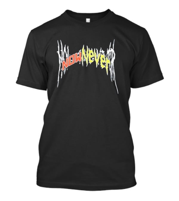 Xplr Now Never Band Text In Stylized Distorted Font T-Shirt