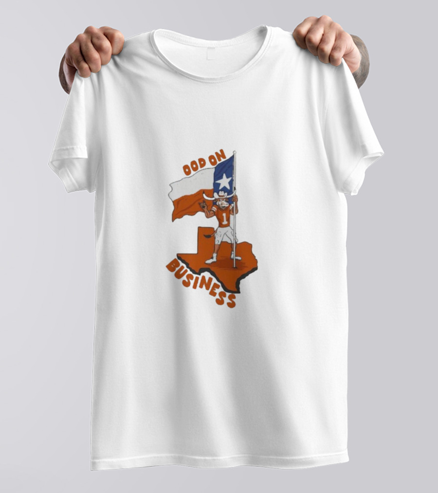 Texas Longhorn Stood On Business Texas Flag Football Player T-Shirt