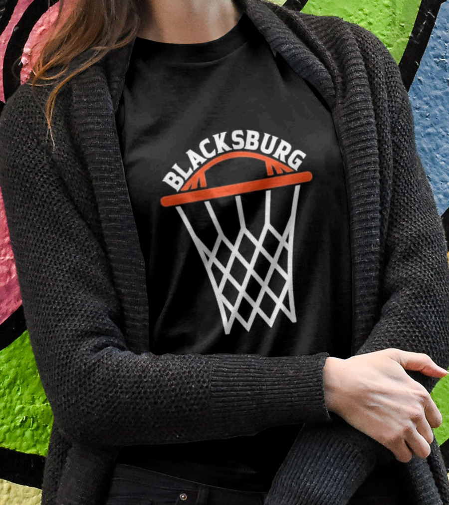 Blacksburg Basketball Hoops Net T-Shirt