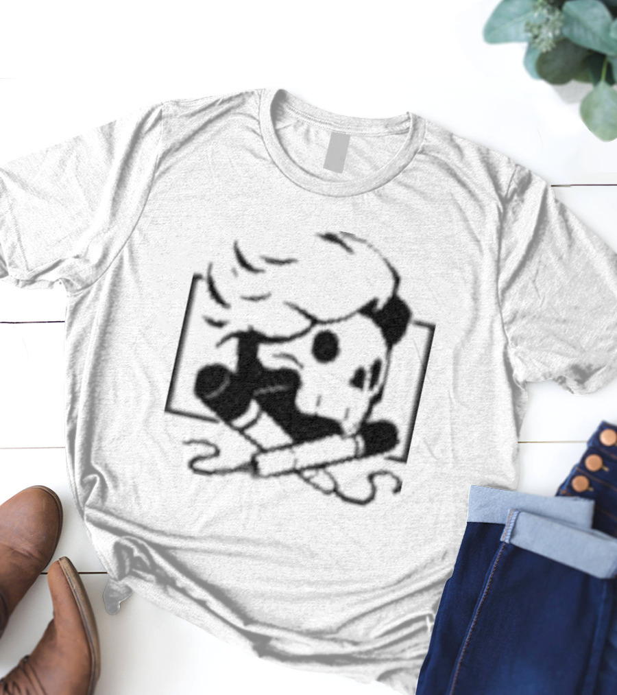 Danielrustage Skull Microphone Crossbones T-Shirt