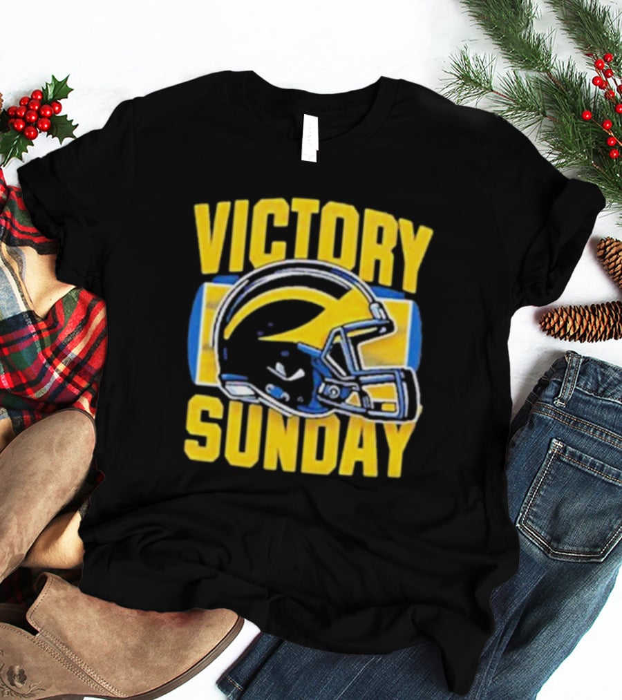 Victory Sunday Michigan Football Helmet T-Shirt