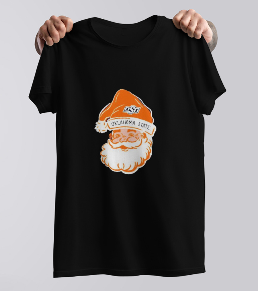 Oklahoma State Cowboys Santa Claus Christmas OSU Logo Hat T-Shirt