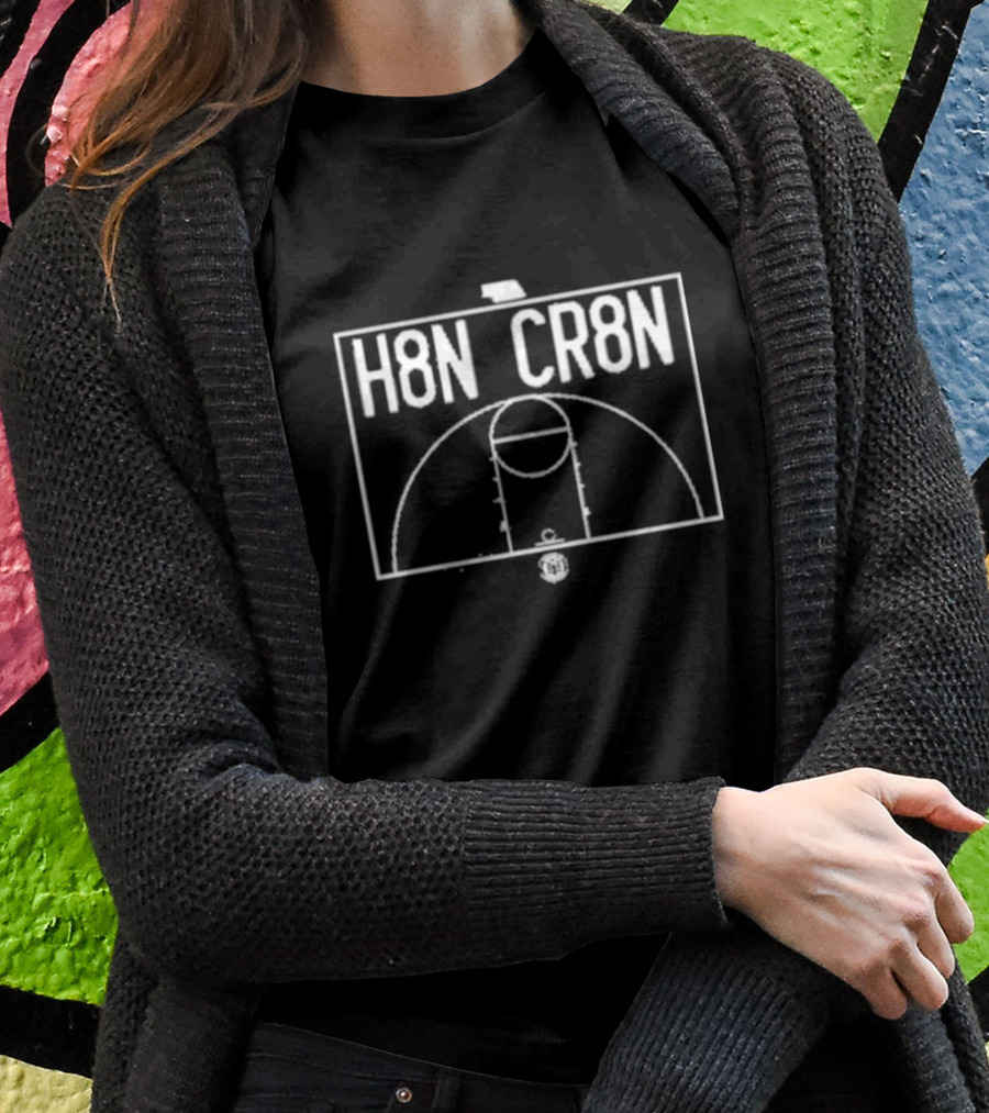 H8n Cr8n Basketball Court Sketch With Pat Norris T-Shirt