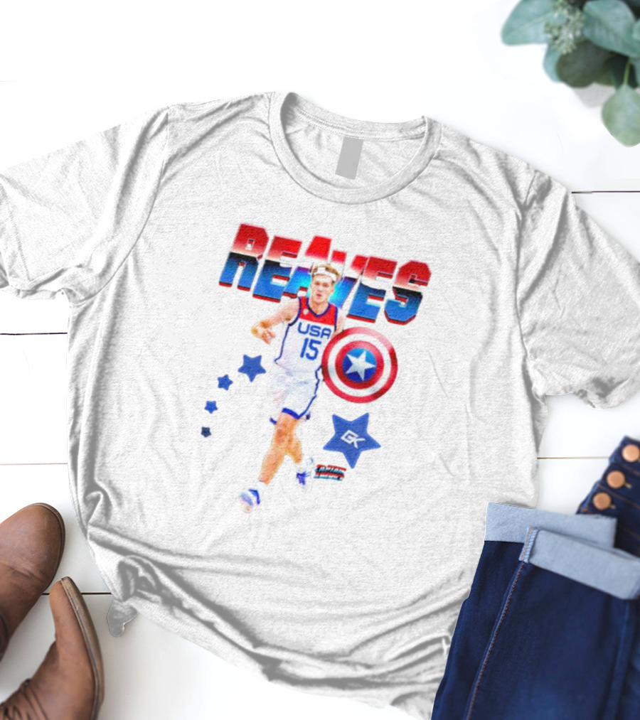 Reaves USA 15 Captain America Shield Sports Stars T-Shirt