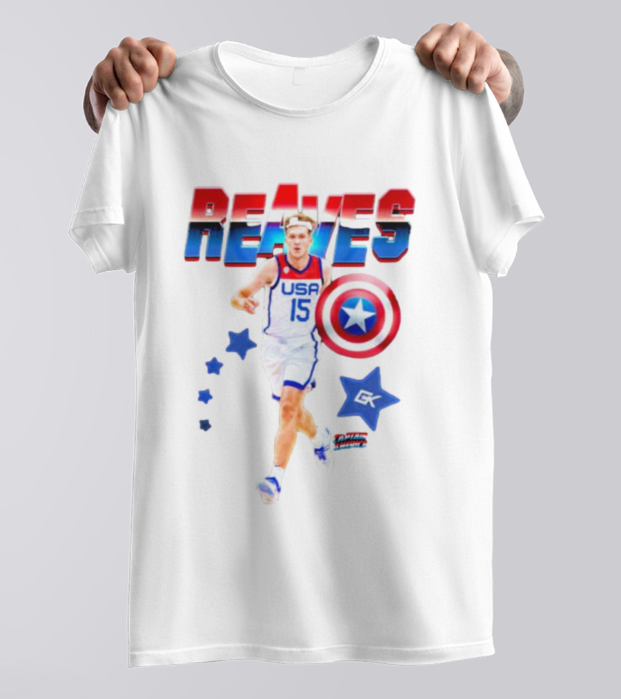 Reaves USA 15 Captain America Shield Sports Stars T-Shirt