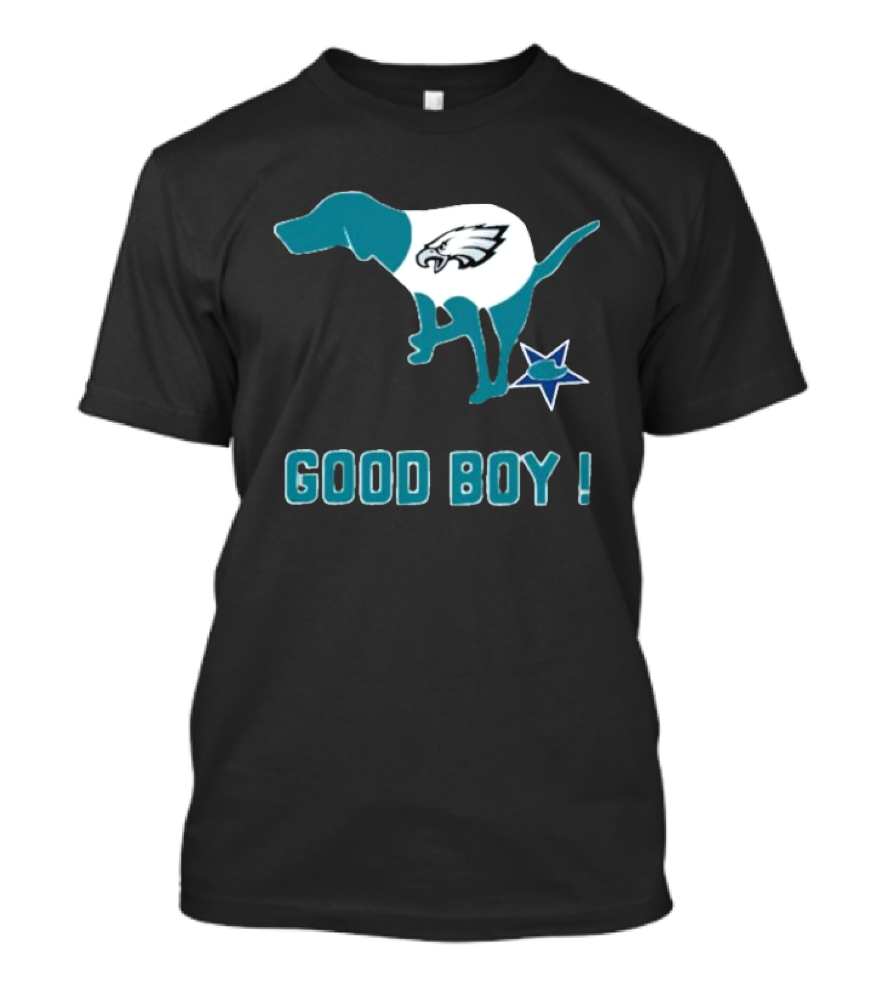 Philadelphia Eagles Dog Good Boy Defecating On Dallas Cowboys Star T-Shirt