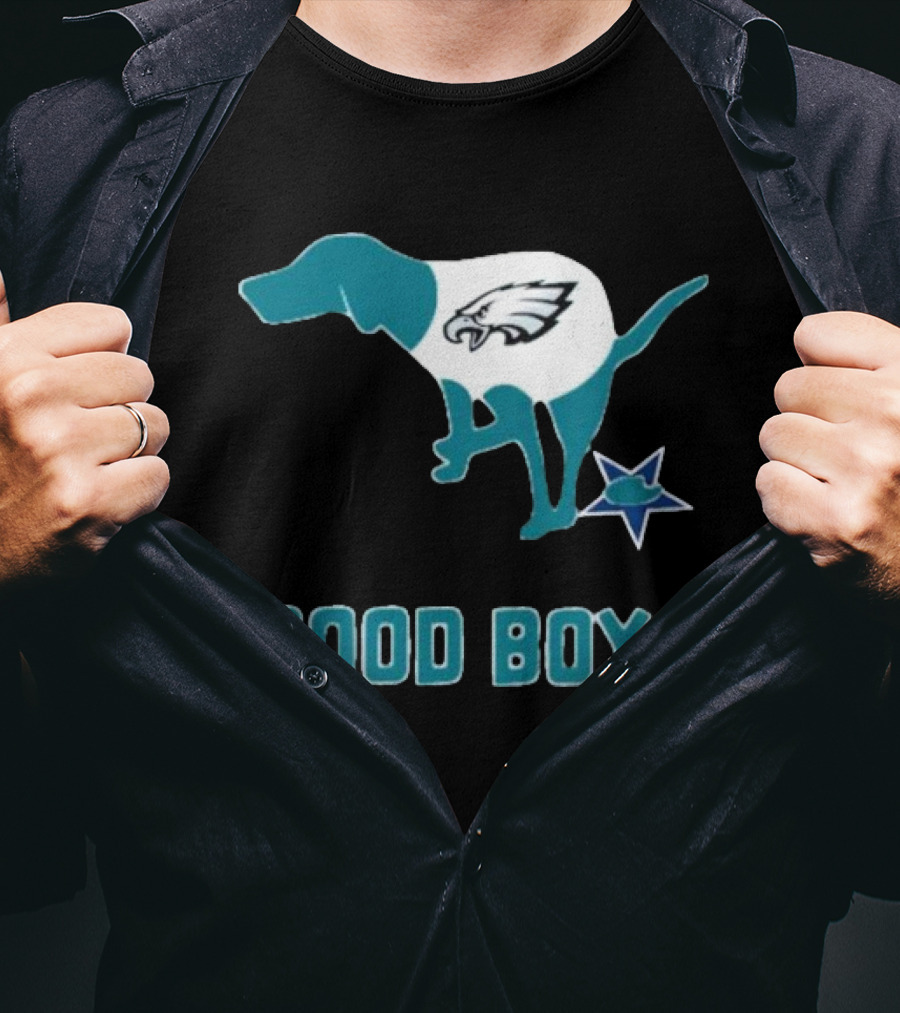 Philadelphia Eagles Dog Good Boy Defecating On Dallas Cowboys Star T-Shirt