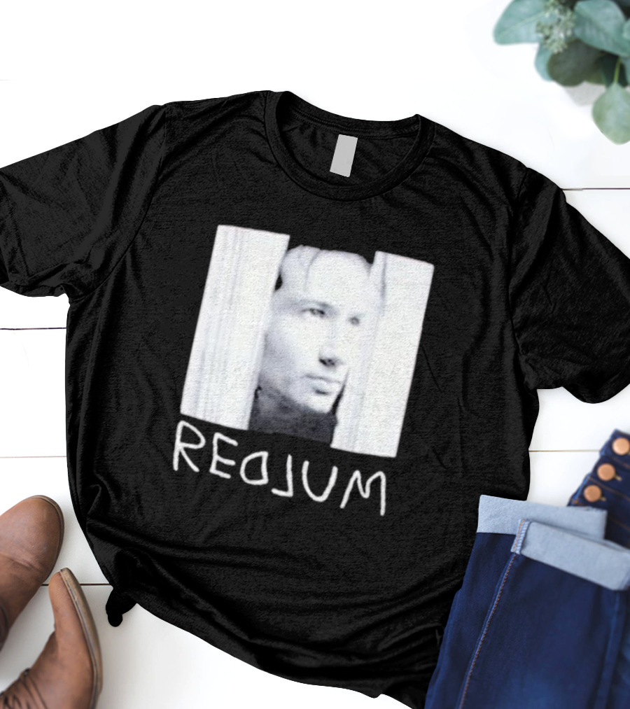 Redrum The Shining Redlum Johnny Face Peeking Through Door T-Shirt
