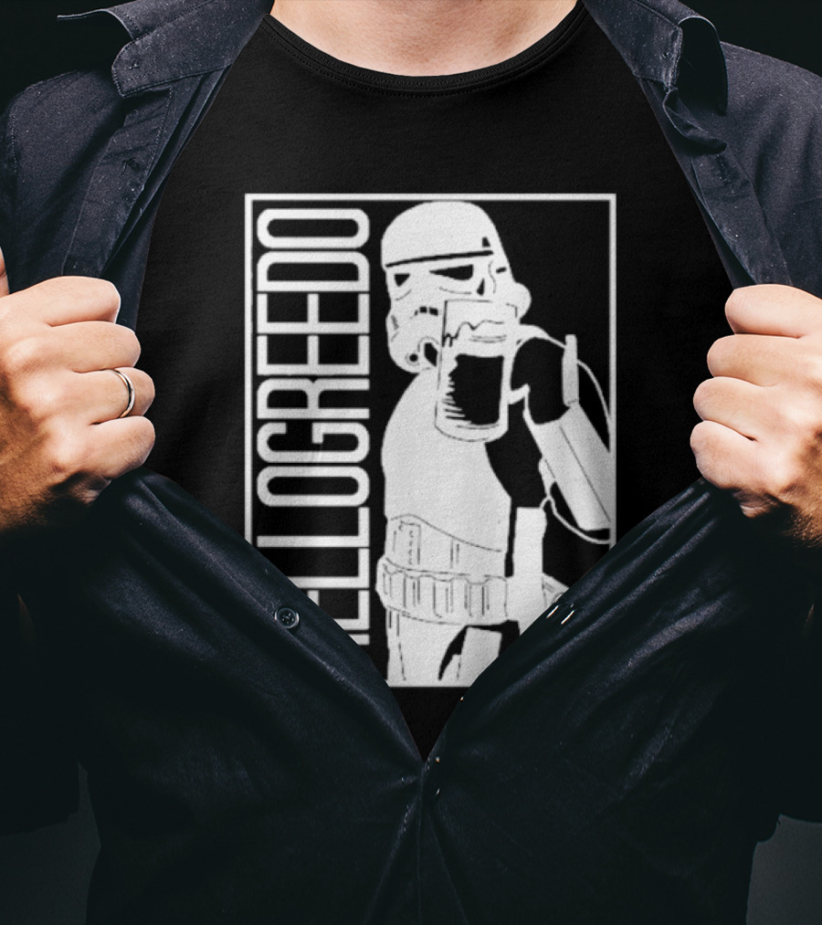 Star War HelloGreedo Stormtrooper Drinking Scene T-Shirt
