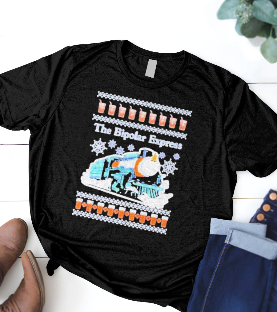 The Bipolar Express Ice Drink Train Winter T-Shirt