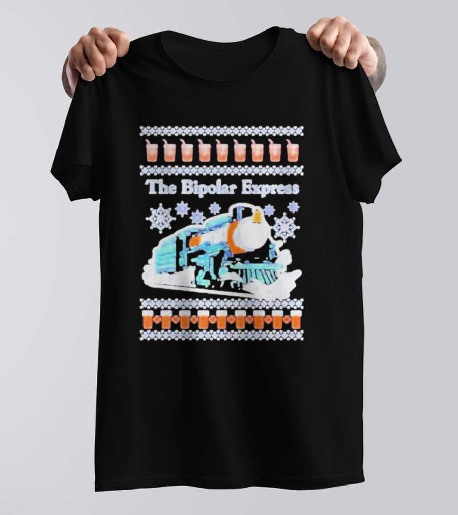 The Bipolar Express Ice Drink Train Winter T-Shirt