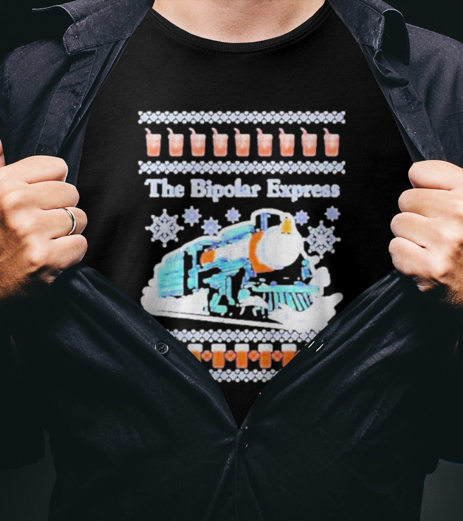 The Bipolar Express Ice Drink Train Winter T-Shirt