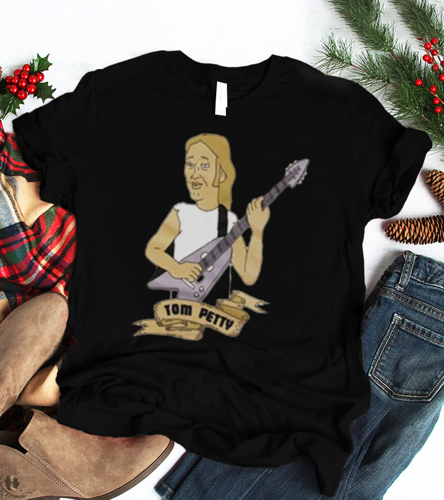 Tom Petty Cartoon Guitarist Last Chance T-Shirt