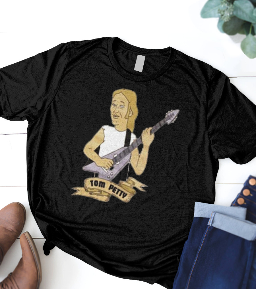 Tom Petty Cartoon Guitarist Last Chance T-Shirt