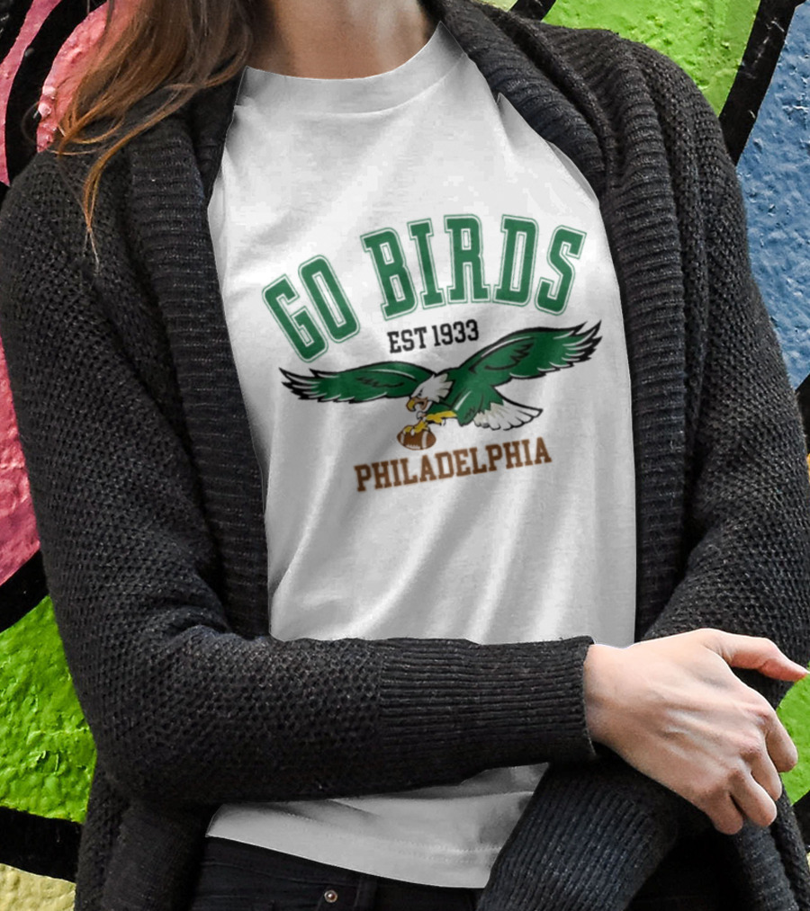 Kelly Green Go Birds Philadelphia Eagles Est 1933 NFL T-Shirt