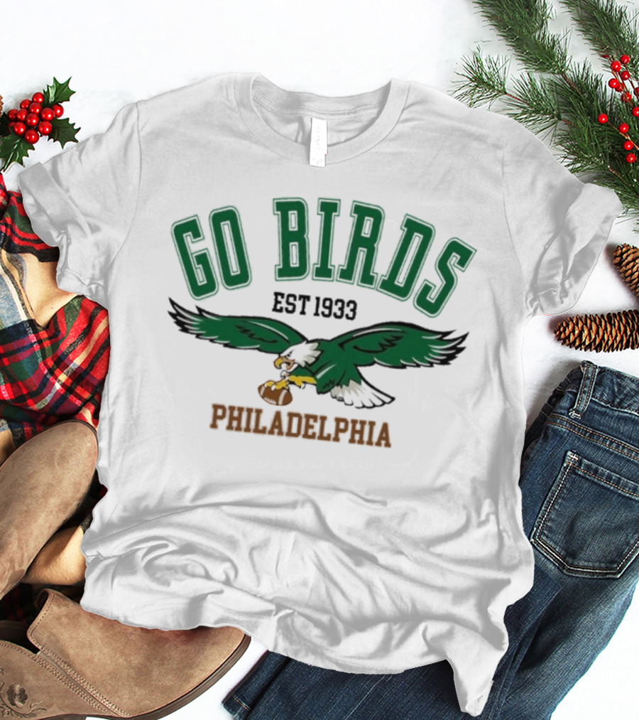 Kelly Green Go Birds Philadelphia Eagles Est 1933 NFL T-Shirt