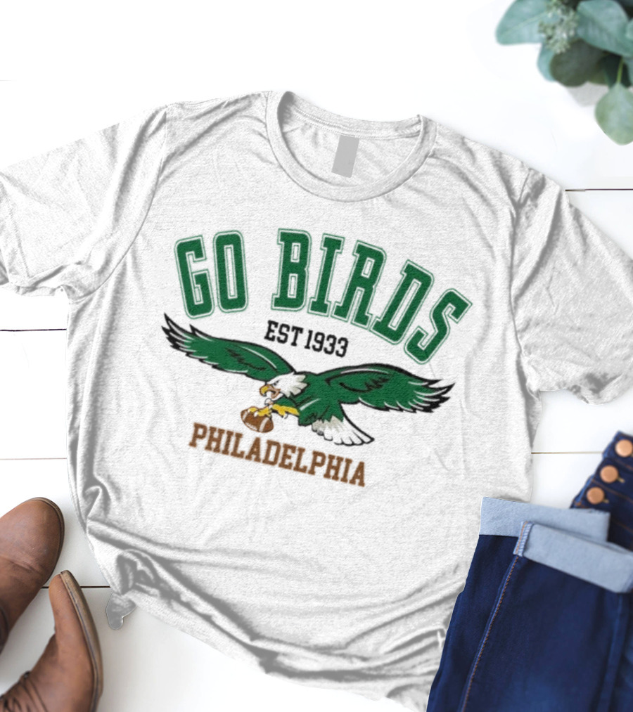 Kelly Green Go Birds Philadelphia Eagles Est 1933 NFL T-Shirt
