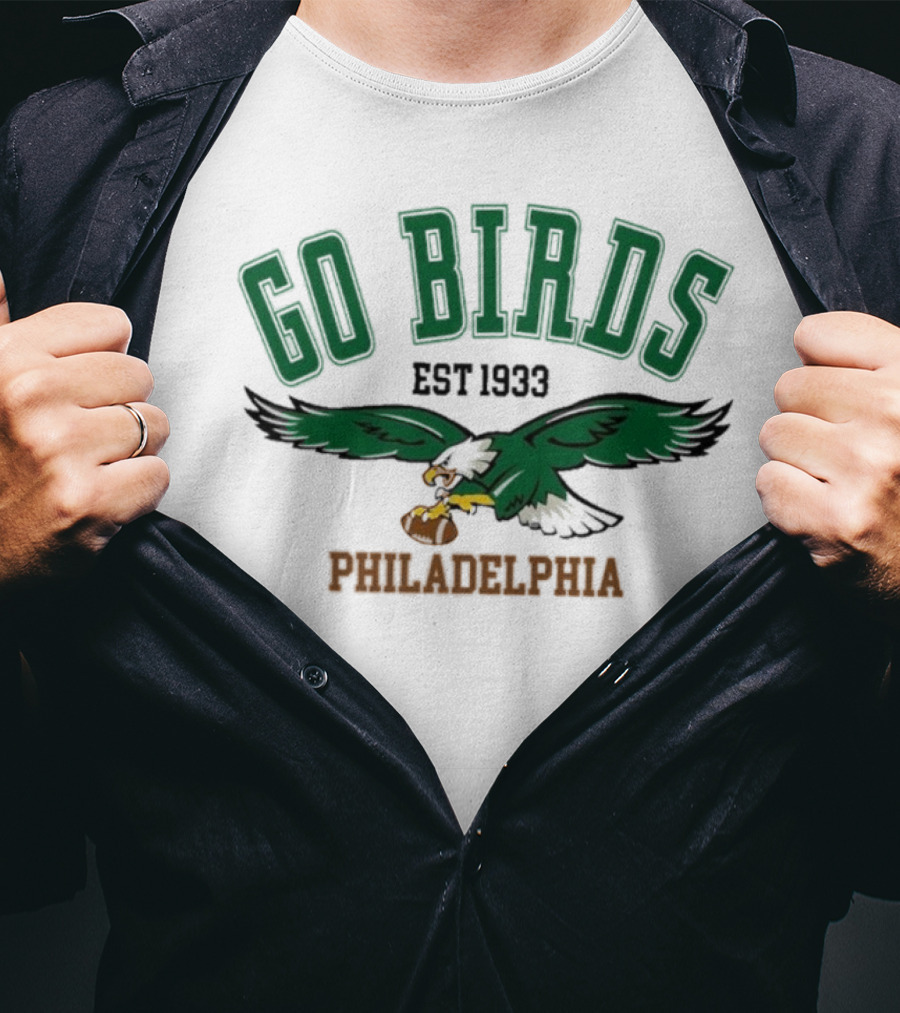 Kelly Green Go Birds Philadelphia Eagles Est 1933 NFL T-Shirt