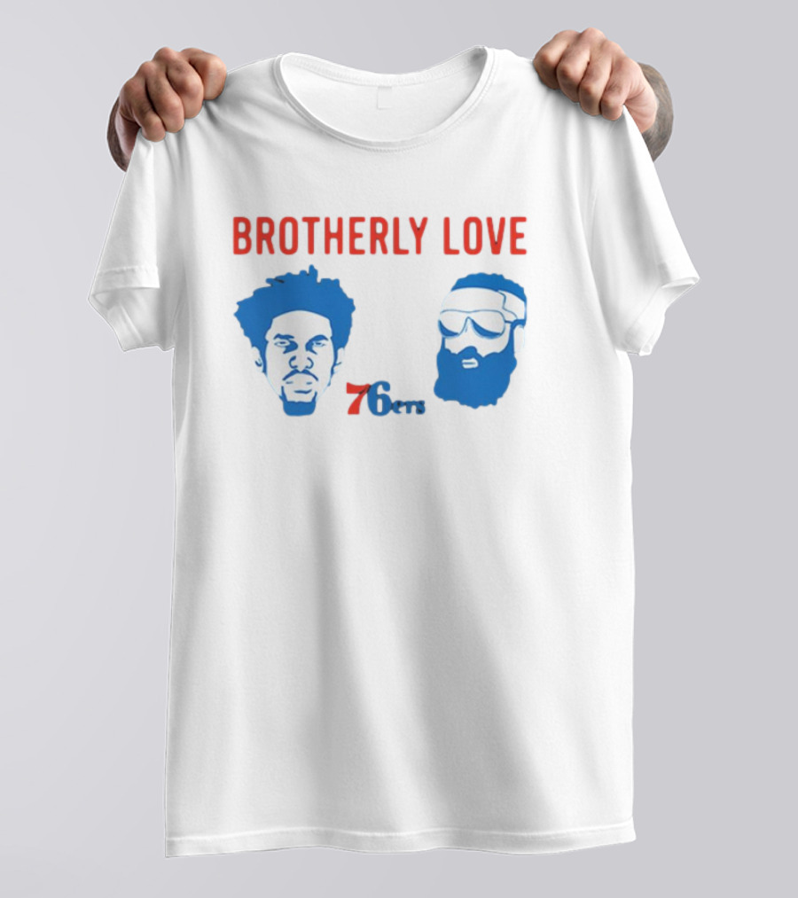 Brotherly Love 76ers Joel Embiid James Harden Philadelphia Basketball Team T-Shirt