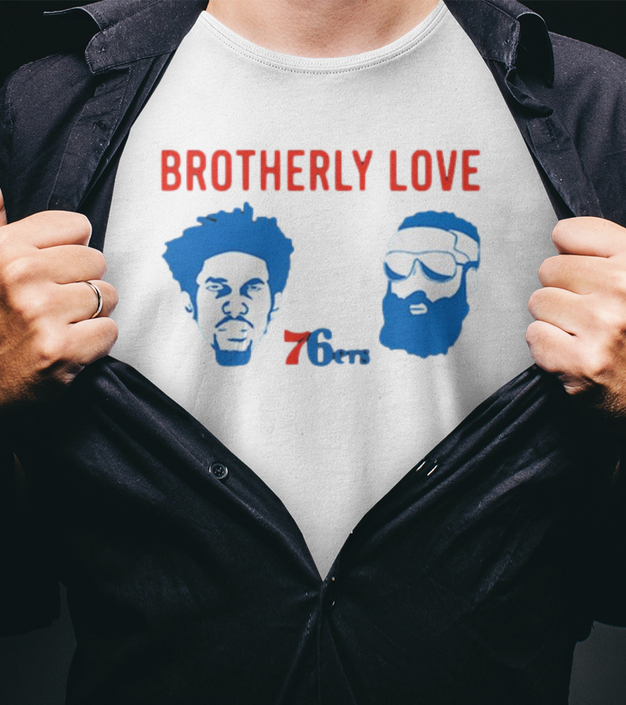Brotherly Love 76ers Joel Embiid James Harden Philadelphia Basketball Team T-Shirt