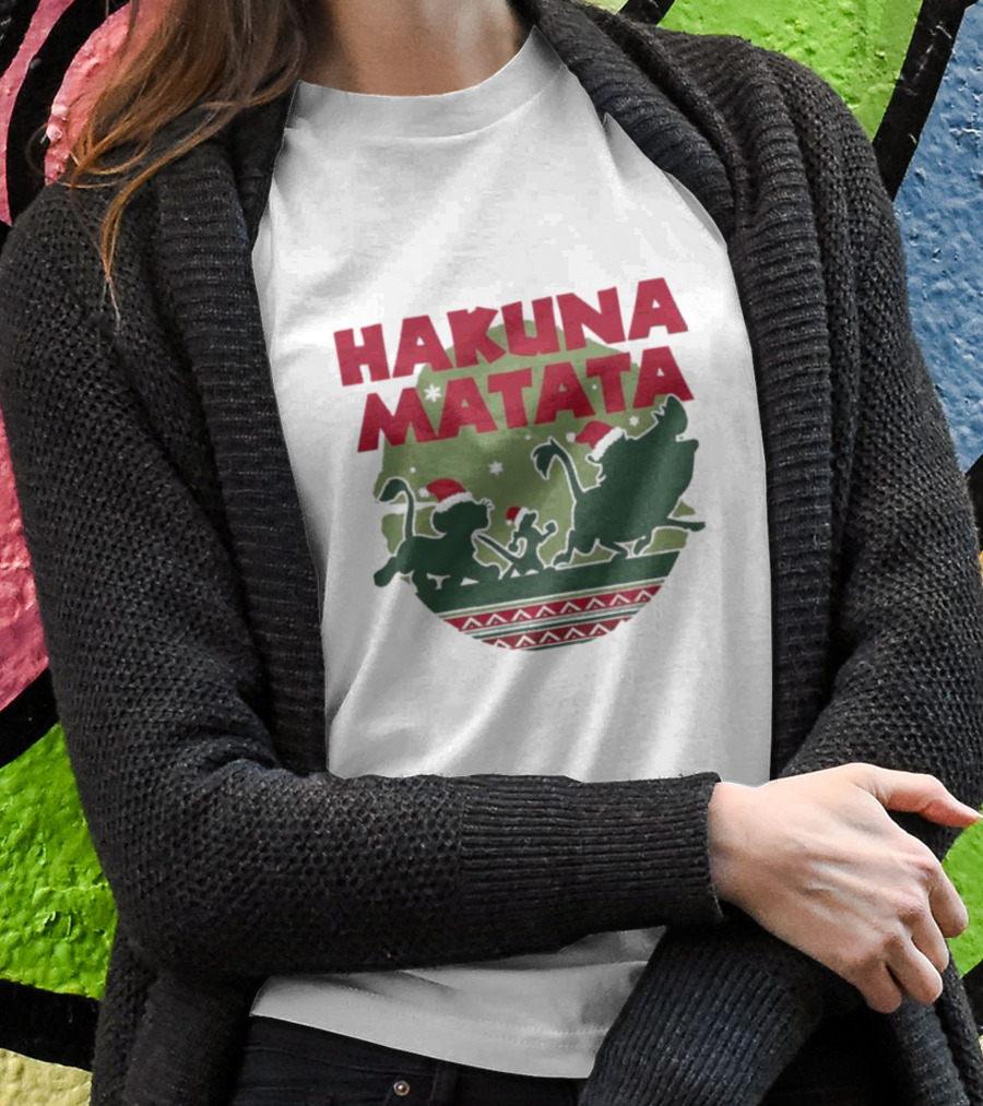 Hakuna Matata Disney Christmas The Lion King Holiday Festive Edition T-Shirt