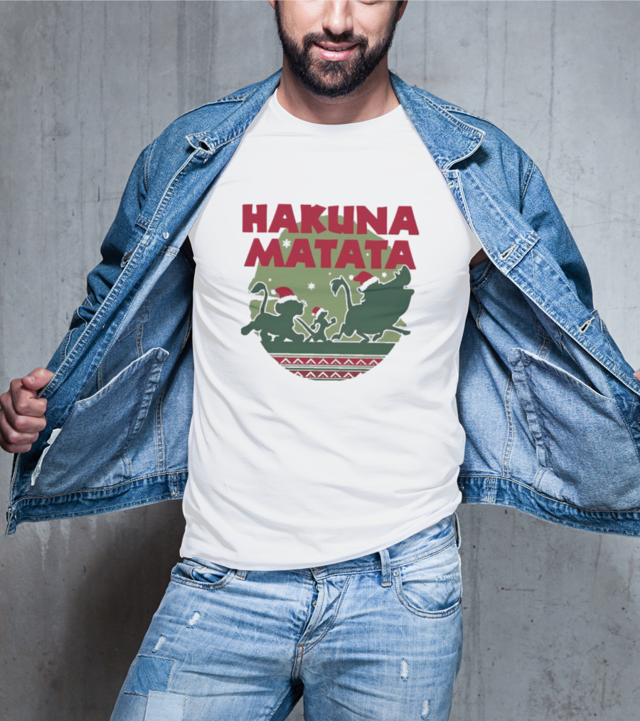 Hakuna Matata Disney Christmas The Lion King Holiday Festive Edition T-Shirt