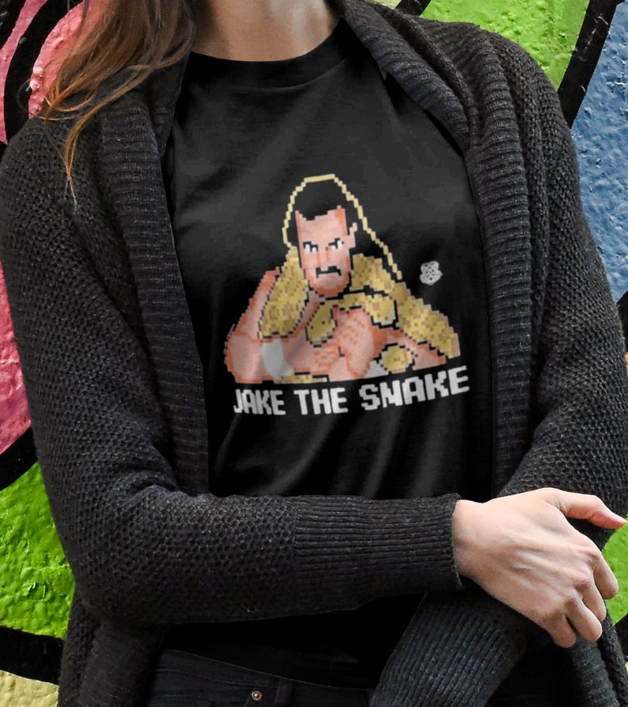 Jake The Snake Roberts 32-bit Pixel Art Ripple Junction T-Shirt