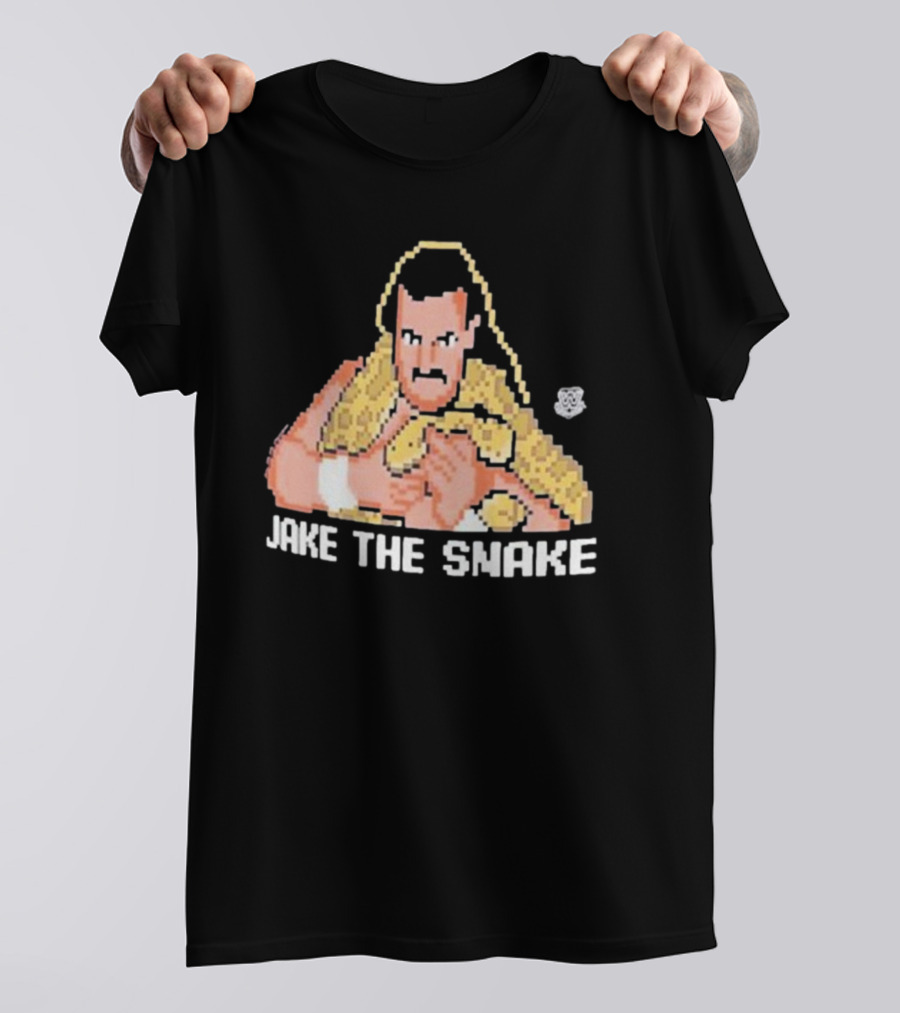 Jake The Snake Roberts 32-bit Pixel Art Ripple Junction T-Shirt