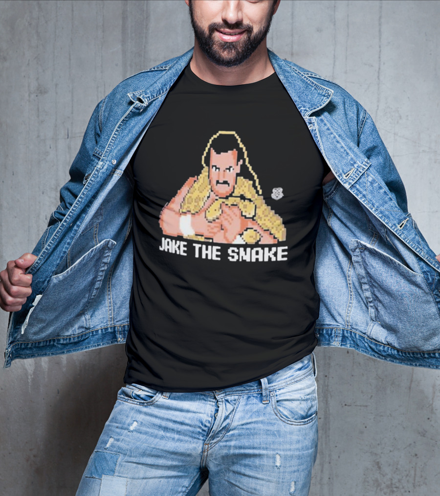 Jake The Snake Roberts 32-bit Pixel Art Ripple Junction T-Shirt