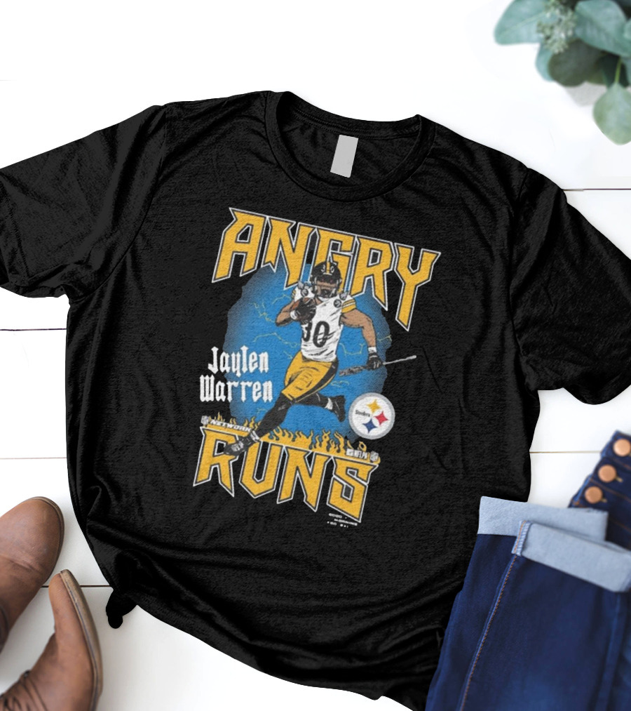 Jaylen Warren Angry Runs NFL Network Steelers T-Shirt