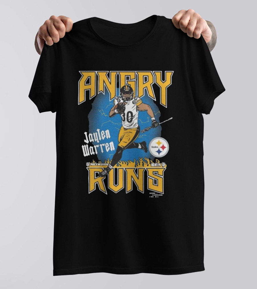 Jaylen Warren Angry Runs NFL Network Steelers T-Shirt