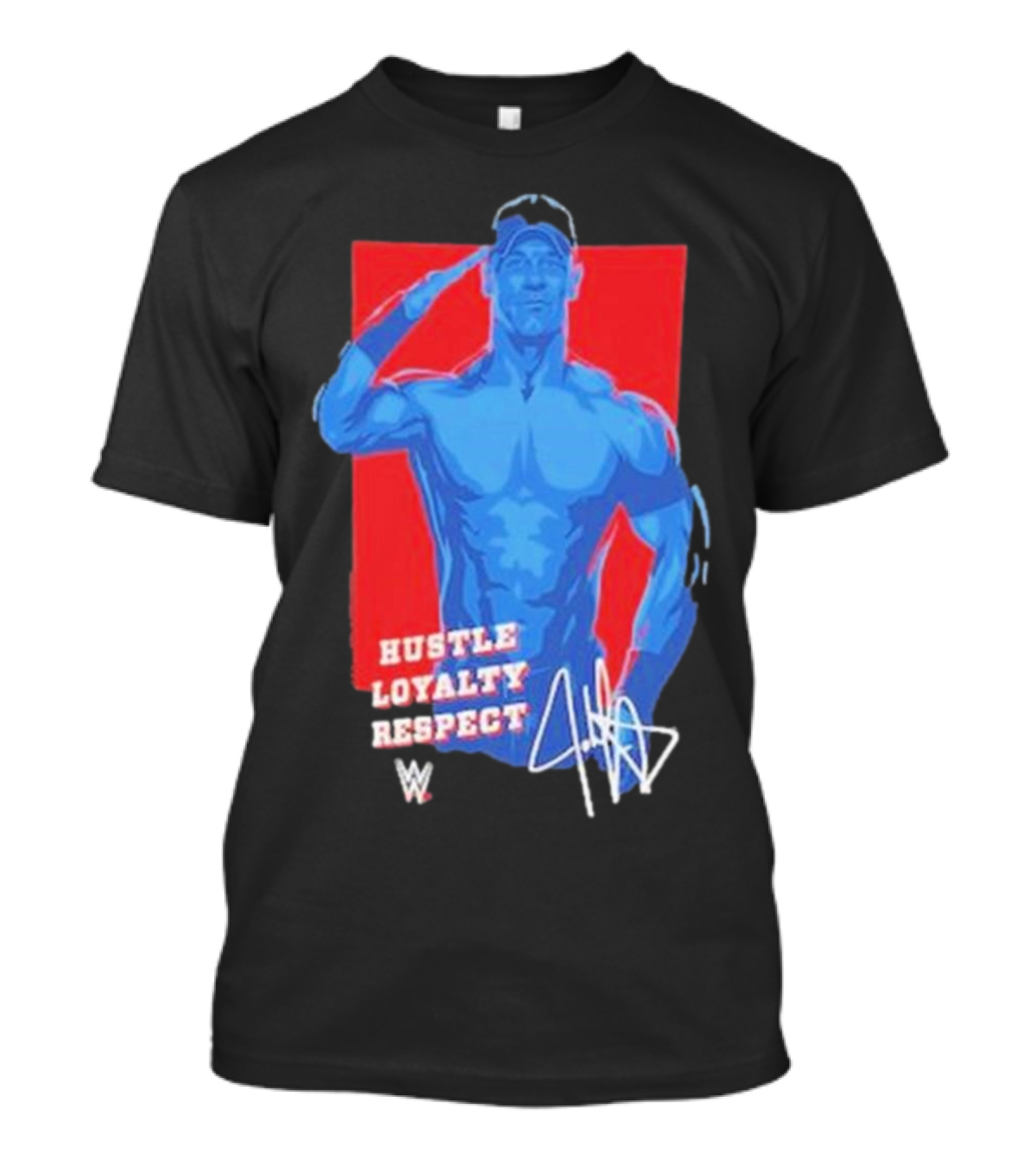 WWE John Cena Hustle Loyalty Respect Salute Signature T-Shirt
