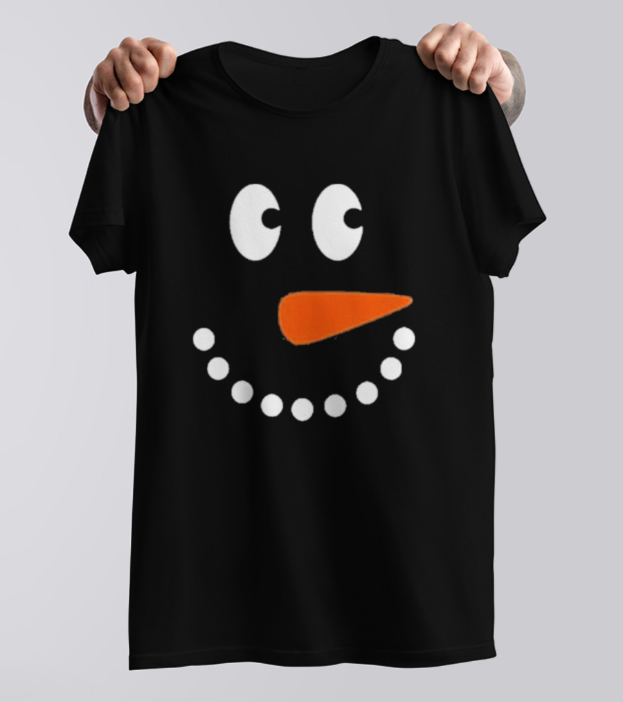 Joyful Snowman Face Christmas Holiday T-Shirt