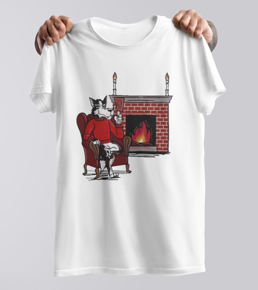 Ncs Fireplace Cozy Winter Wolf By The Hearth T-Shirt