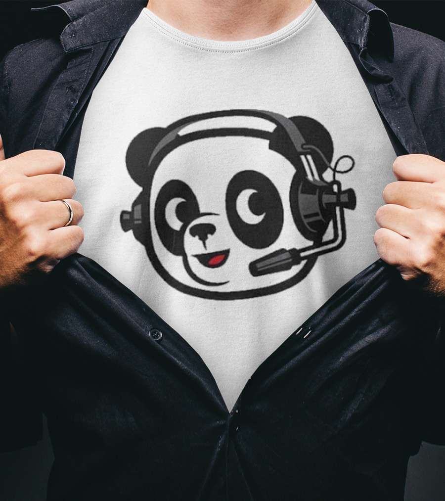 Dude Perfect Panda Headset T-Shirt