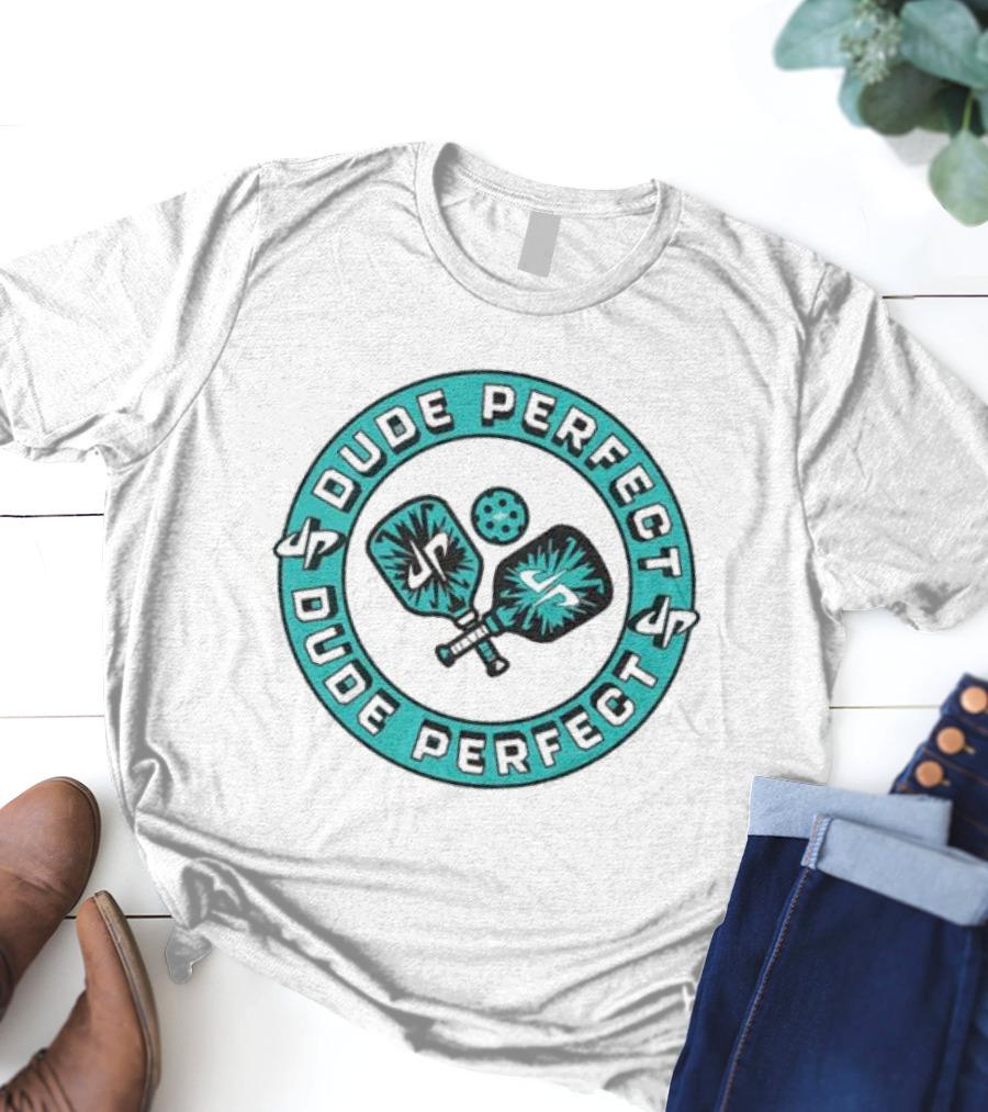 Dude Perfect Pickleball Paddle And Ball Circular T-Shirt