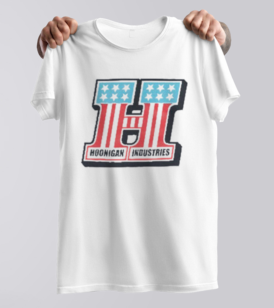 Hoonigan Industries Red Blue Stars Stripes H T-Shirt