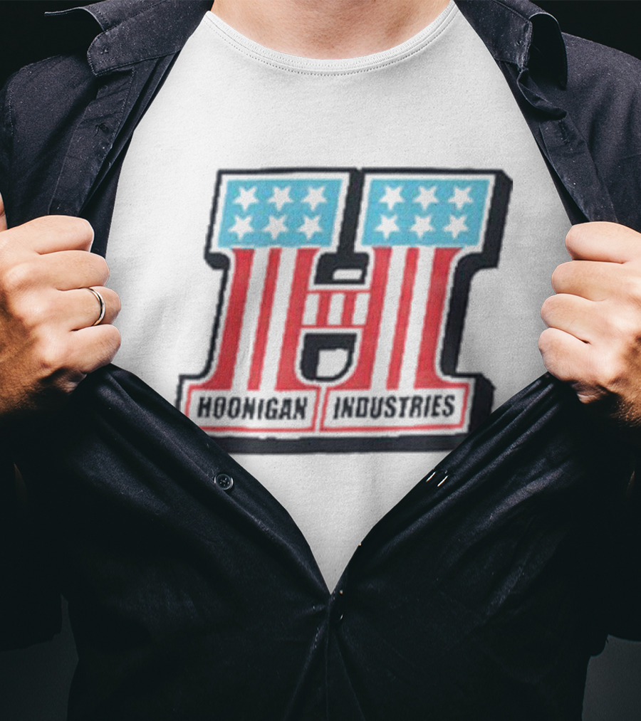 Hoonigan Industries Red Blue Stars Stripes H T-Shirt