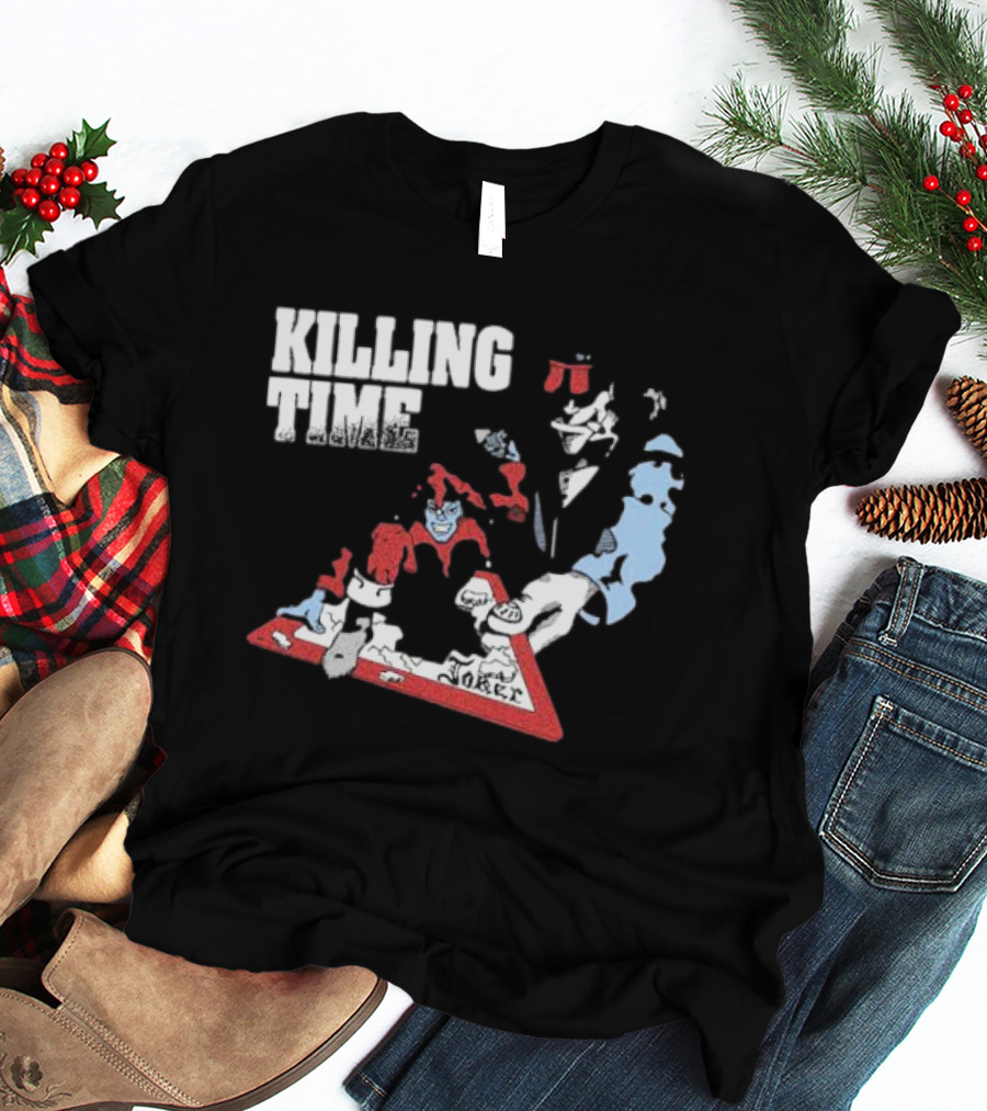Killing Time Dealer Joker Playing Cards Motif T-Shirt