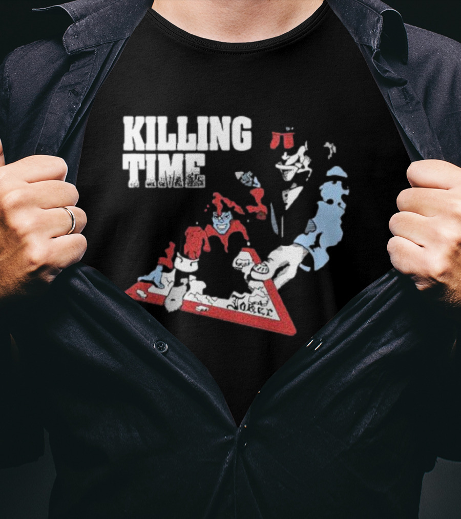 Killing Time Dealer Joker Playing Cards Motif T-Shirt