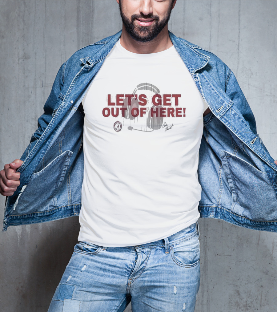 Let's Get Out Of Here Headset Design By Chris Stewart T-Shirt