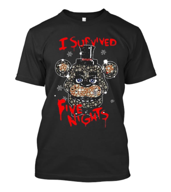 Five Nights Survival Glitter Bear Face T-Shirt