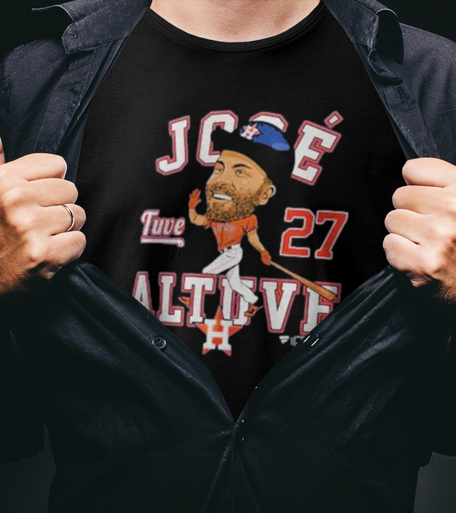 José Altuve 27 Astros Caricature T-Shirt
