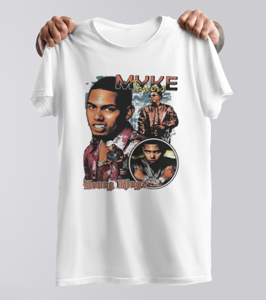 Myke Towers Young Kingz Bold Urban Style Portraits T-Shirt